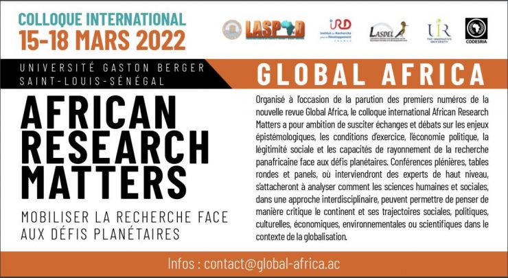 Colloque international « African Research Matters »