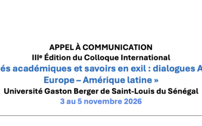 Appel à communication