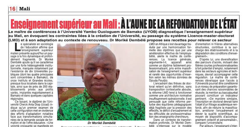 Article de presse – Essor (N°20582 du 25 février 2026)