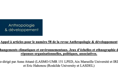 Appel à contributions – Revue Anthropologie & développement